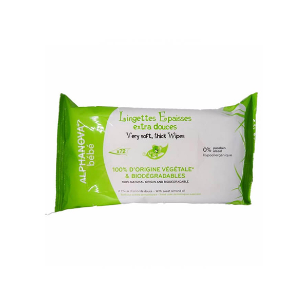 Alphanova Bebe Lingettes Nettoyantes 60 Pcs