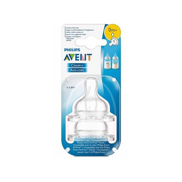 Avent Tetine Classic Anti Colic 2Pc 0M+ Scf631/27
