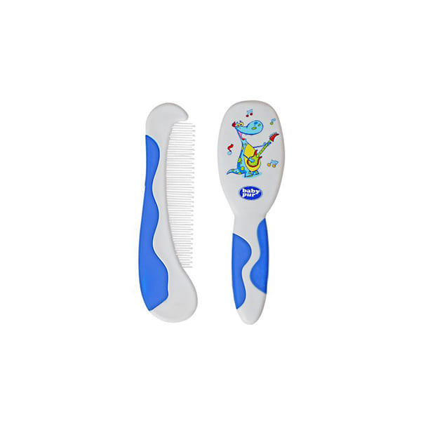 Baby Pur Brosse Et Peigne Avec Hochet Pbc009