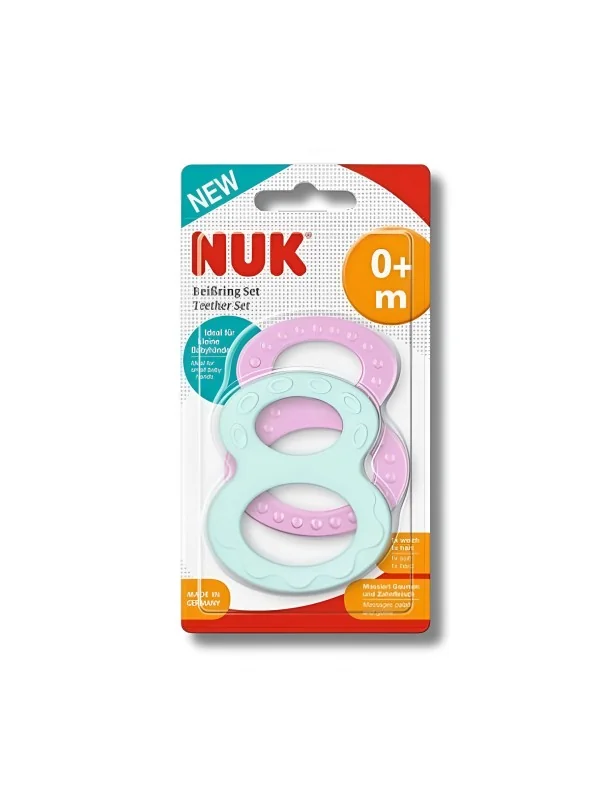 NUK - LOT DE 2 ANNEAUX DE DENTITION FORME 8