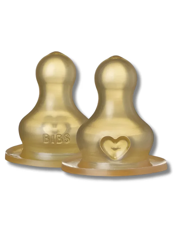 BIBS - LOT DE 2 TÉTINES DE BIBERON LATEX FAST FLOW