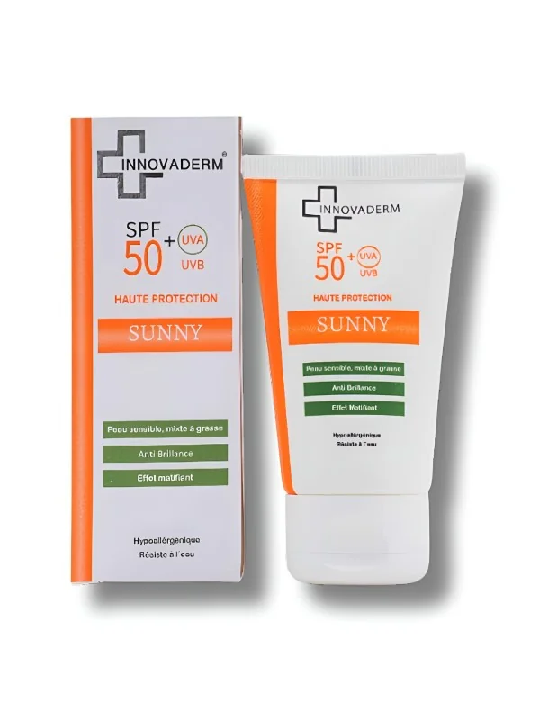 INNOVADERM SUNNY - ECARN INVISIBLE PEAU MIXTE A GRASSE SPF 50+ 50ML