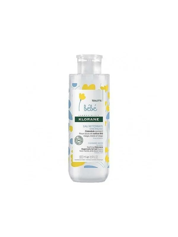 KLORANE BEBE Eau Nettoyante Micellaire Sans Rinçage, 500 ml