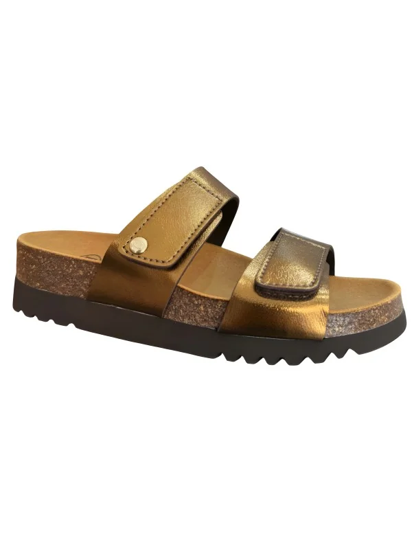 SCHOLL - CLAQUETTES ORTHOPEDIQUES DOREES POUR FEMME